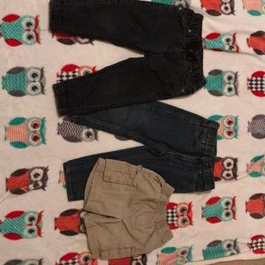 2 pants and 1 pair of shirts